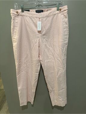 Banana Republic Light Pink Cropped Tailored Pants